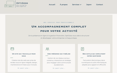 OptiGess - Création de site internet
