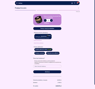 Dokup – online cosmetics store for returning customers - E-commerce