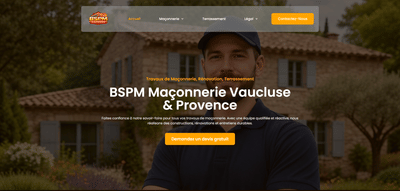 BSPM Maçonnerie Vaucluse - Création de site internet