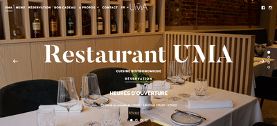 Création site web pour UMA Restaurant - Website Creation