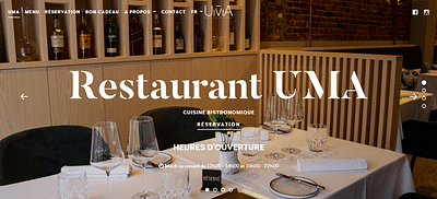 Création site web pour UMA Restaurant