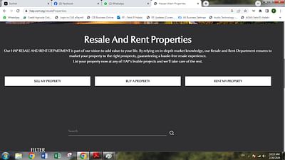 HAP - Real estate and rent website - Creazione di siti web