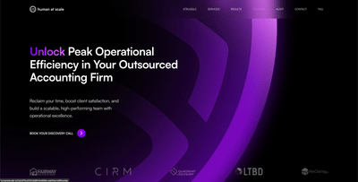 Human at Scale - Webflow website - Webseitengestaltung