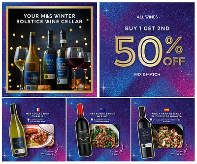 M&S Winter Solstice Wines - Design & graphisme