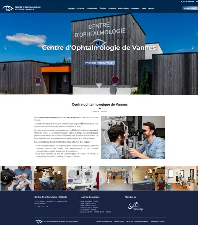 Création de site internet centre ophtalmologie - Website Creation
