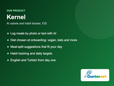 Kernel: AI calorie and habit tracker app (our product) - Artificial Intelligence