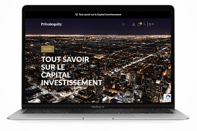 Création du site Private Equity - Stratégie digitale