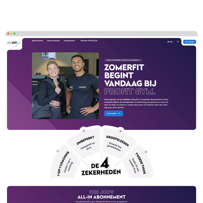 Conversion by design: de meertalige wervingswebsite van ProFit Gym - Website Creatie