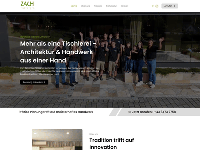 Website Relaunch Tischlerei Zach - Creación de Sitios Web