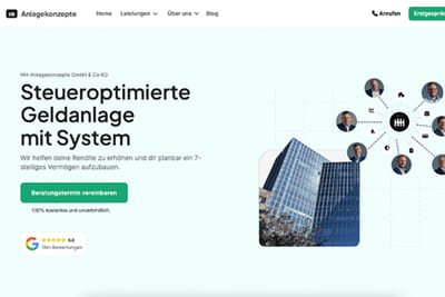 Relaunch der HH-Anlagekonzepte Website - Webseitengestaltung