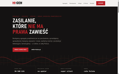 Website for a power generator manufacturer - Website Creation