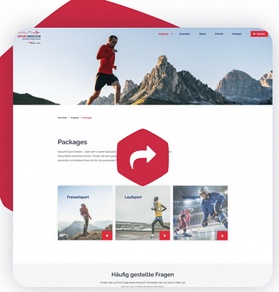 Website Sports Medicine Berner Oberland - Application web