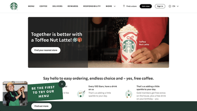 Starbucks Website - Website Creation