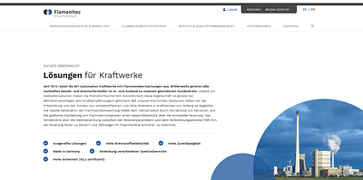 Website für Flamonitec BFI Automation - Onlinewerbung