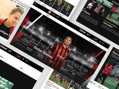 Website von Eintracht Frankfurt www.eintracht.de - Création de site internet