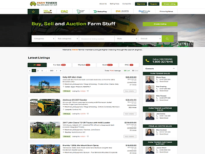 Website Design & Development for Farm Tender - Création de site internet