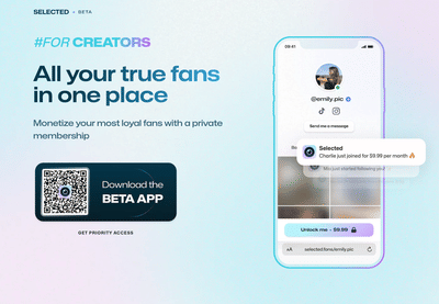 Selected - Monetize your fans - Web Applicatie
