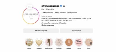 Gestion compte reseau social "EFFERVOSENS SPA" - Design & graphisme
