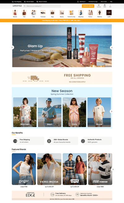 E-Commerce Website Development for Lifestyle Stores - Webseitengestaltung