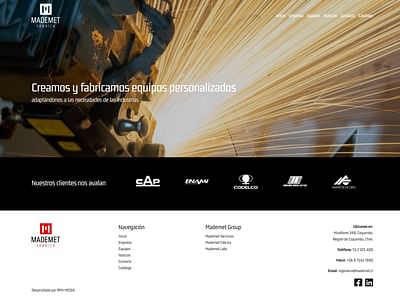 Desarrollo Web para empresa manufacturera - Création de site internet