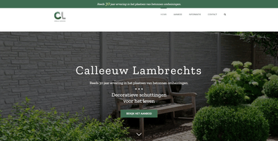 Calleeuw-Lambrechts website - Image de marque & branding