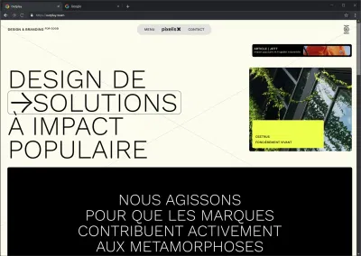 PIXELIS - Site éditorial - Création de site internet