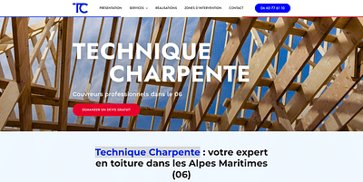 Site + SEO Technique Charpente - Webseitengestaltung