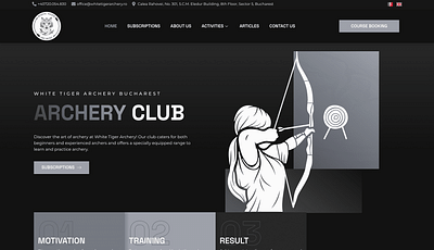 Presentation Webstie for an Archery Club - Webseitengestaltung