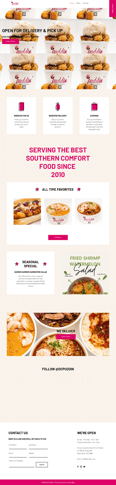 website design for dcpuddin - Création de site internet