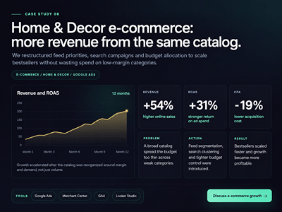Home & Decor  +54% revenue - Werbung