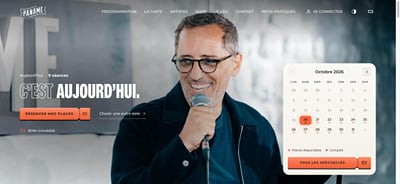 Le Paname Art Café : refonte du site et billetterie - Website Creation