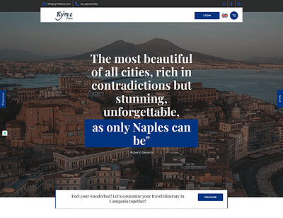 Kyme Tours: journeys tailored uniquely for you - Creazione di siti web