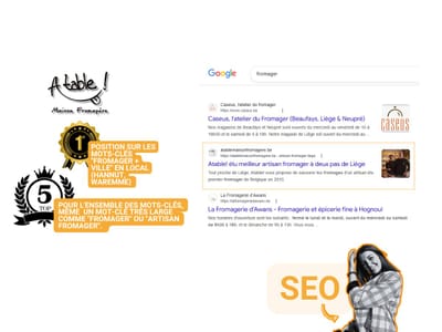 Dominer le local : A Table en tête des recherches fromagères - SEO