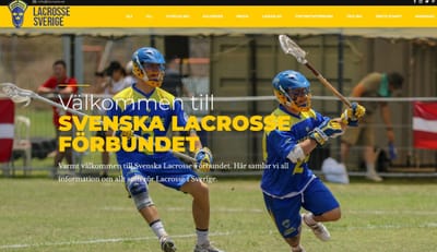 Website for Swedish National Lacrosse team - Ontwerp
