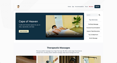 Website For Massage Spa - Webseitengestaltung