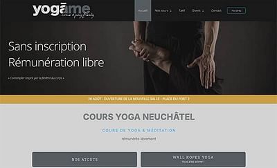 Création site web - Studio de yoga Yogâme - Creación de Sitios Web