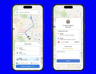 Desarrollo app taxi Taxival - App móvil