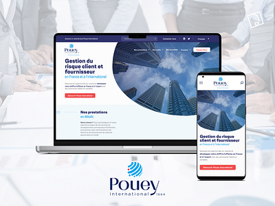 Pouey International, site vitrine sur-mesure - Application mobile