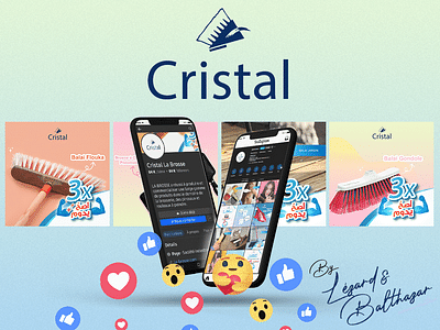 Campagne 360° « 3 fois plus » de Cristal la brosse - Réseaux sociaux