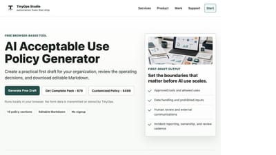 AI Acceptable Use Policy Generator - Inteligencia Artificial