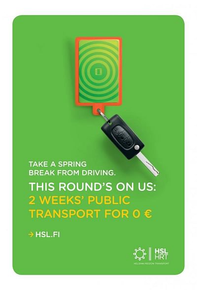 Free travel card for drivers - Werbung