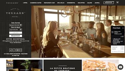 A complete new online platform for a chic hotel - Website Creation
