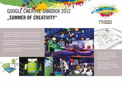 GOOGLE CREATIVE SANDBOX 2012 SUMMER OF CREATIVITY