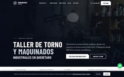 Maquinados López — Web de taller de maquinados en Querétaro - SEO