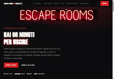 Escape Room 28, Barletta - Website Creation