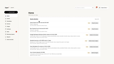 Openn Assets: IT asset software, designed and built in-house - Web Applicatie