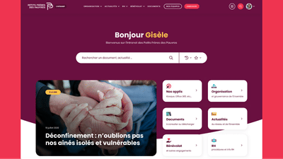 Un intranet Drupal pour l'association Petits Frères des Pauvres - Application web