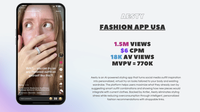 Aesty (Fashion tech App, USA) - Content Strategy