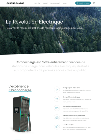 Chronocharge - website creation - Création de site internet