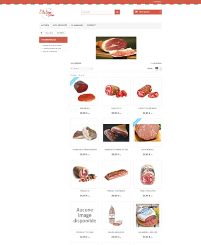 E-commerce pour des produits italiens authentiques - E-commerce